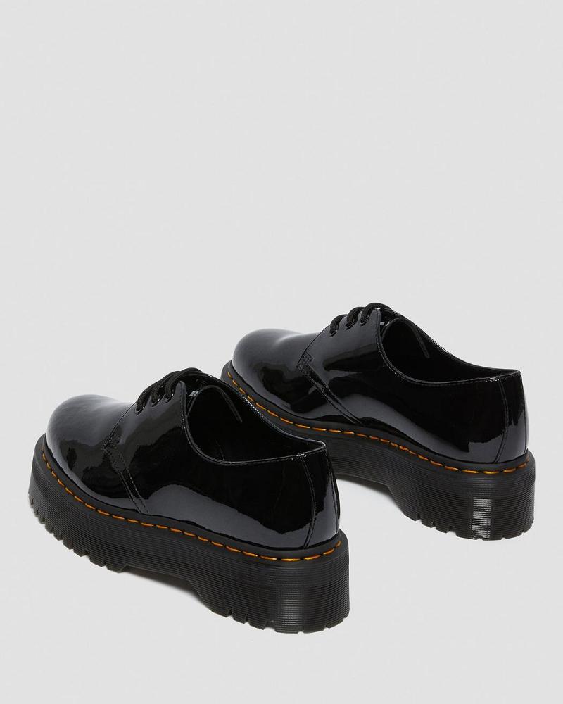 Dr Martens 1461 Lak Leren Platform Oxford Schoenen Dames Zwart | NL 42VRW